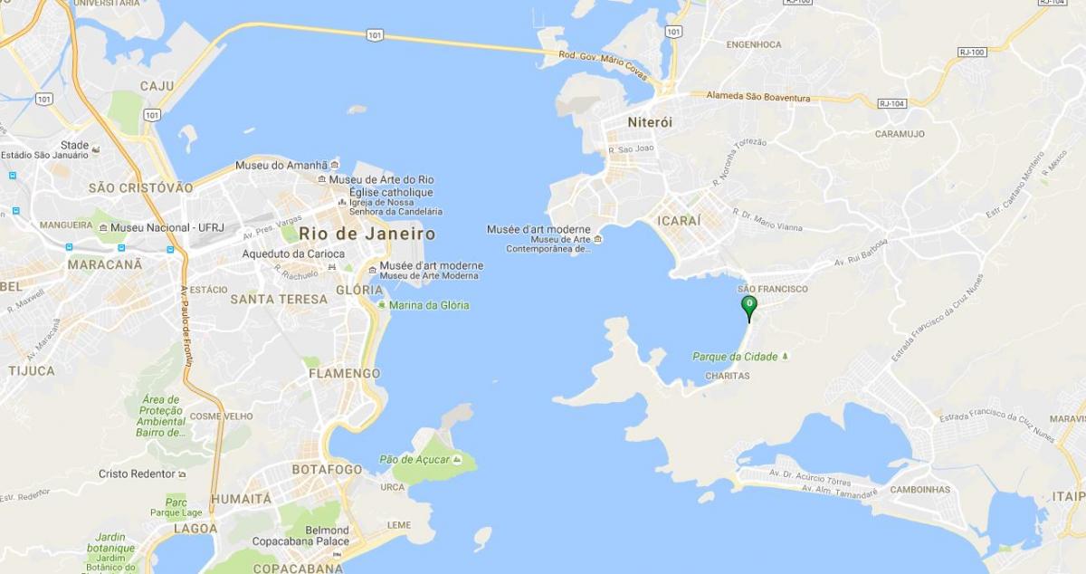 نقشه از ساحل Charitas