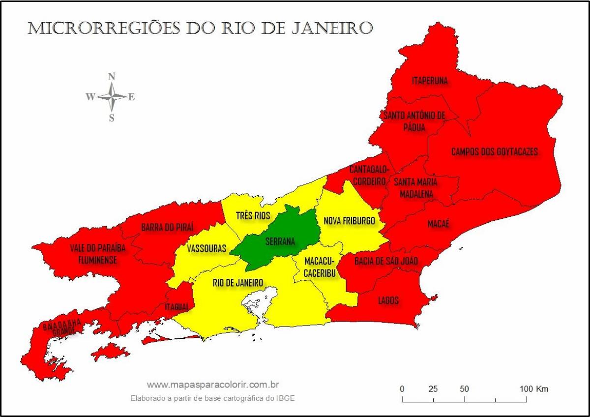 نقشه از میکرو مناطق ریو دو ژانیرو