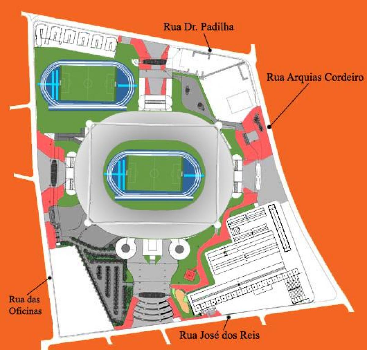 نقشه ورزشگاه Engenhão