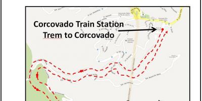 نقشه Corcovado قطار
