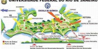نقشه از دانشگاه فدرال ریو دو ژانیرو