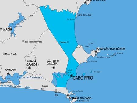 نقشه از Cabo Frio شهرداری