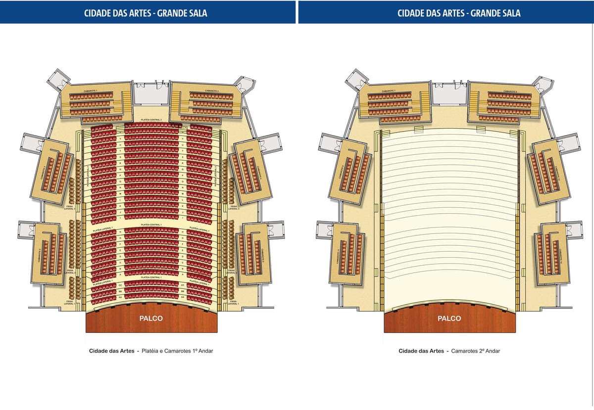 نقشه Cidade das Artes - اتاق بزرگ