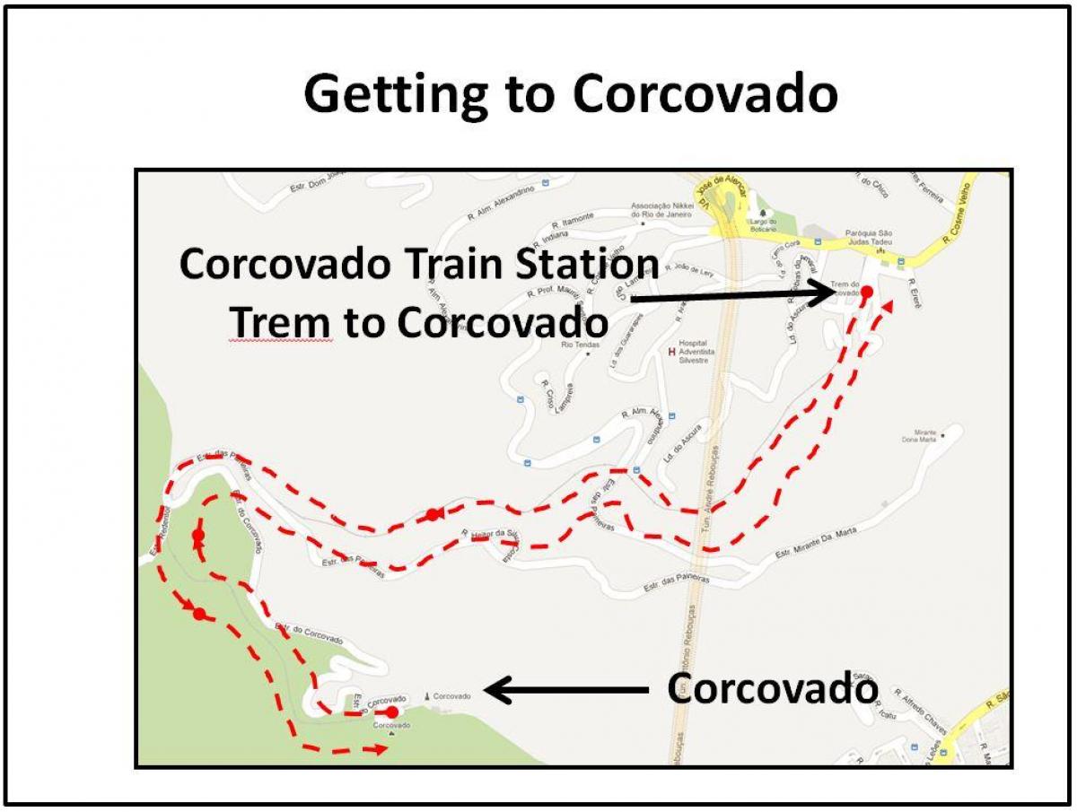 نقشه Corcovado قطار
