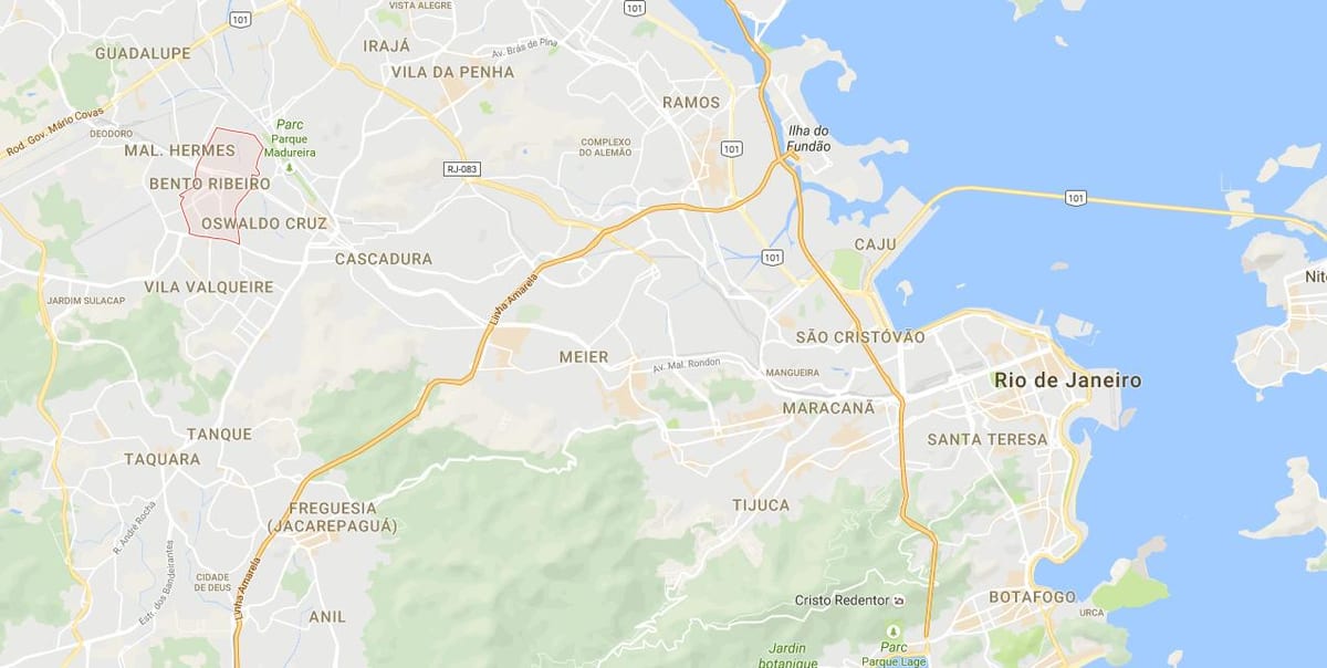نقشه favela بنتو ریبیرو