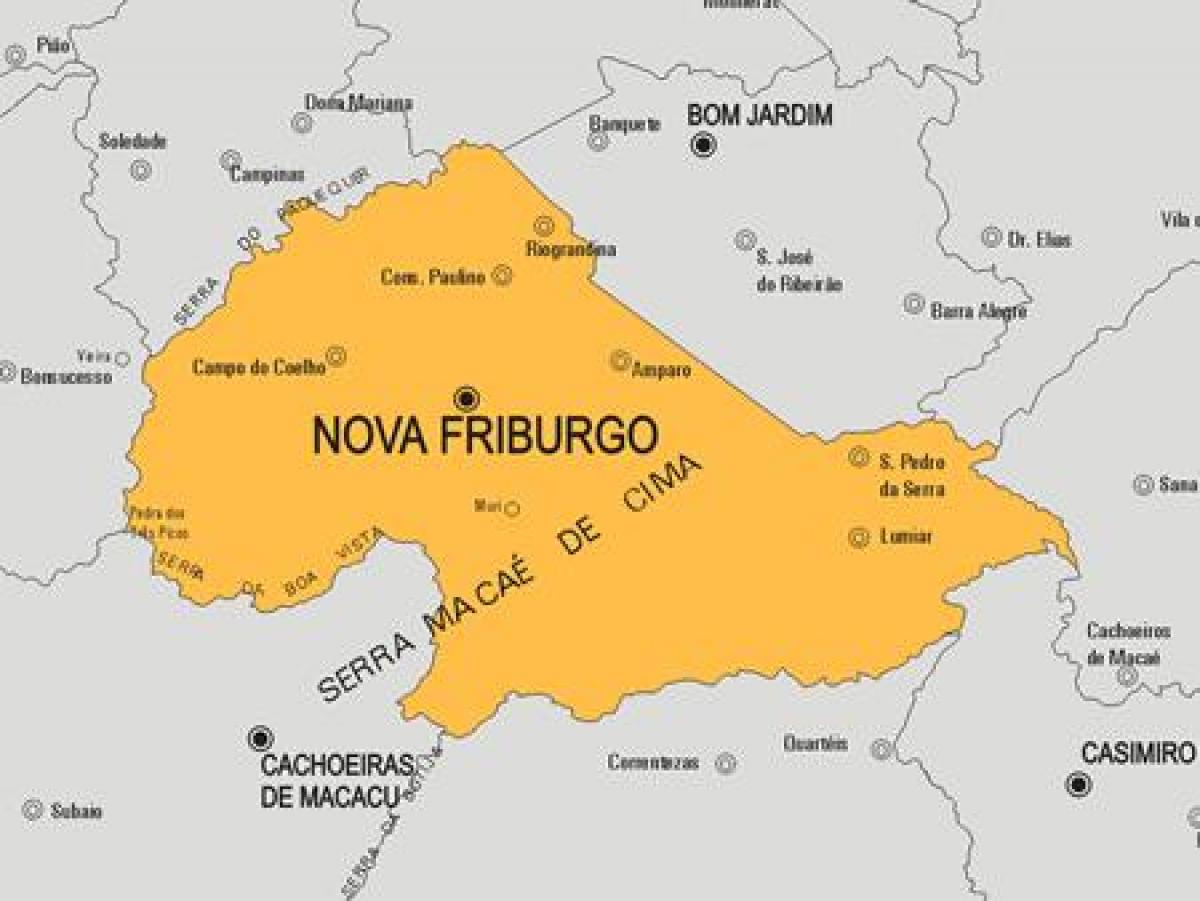 نقشه Nova Friburgo شهرداری