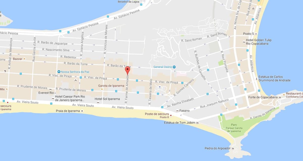 نقشه quartier, گی, Rio de Janeiro