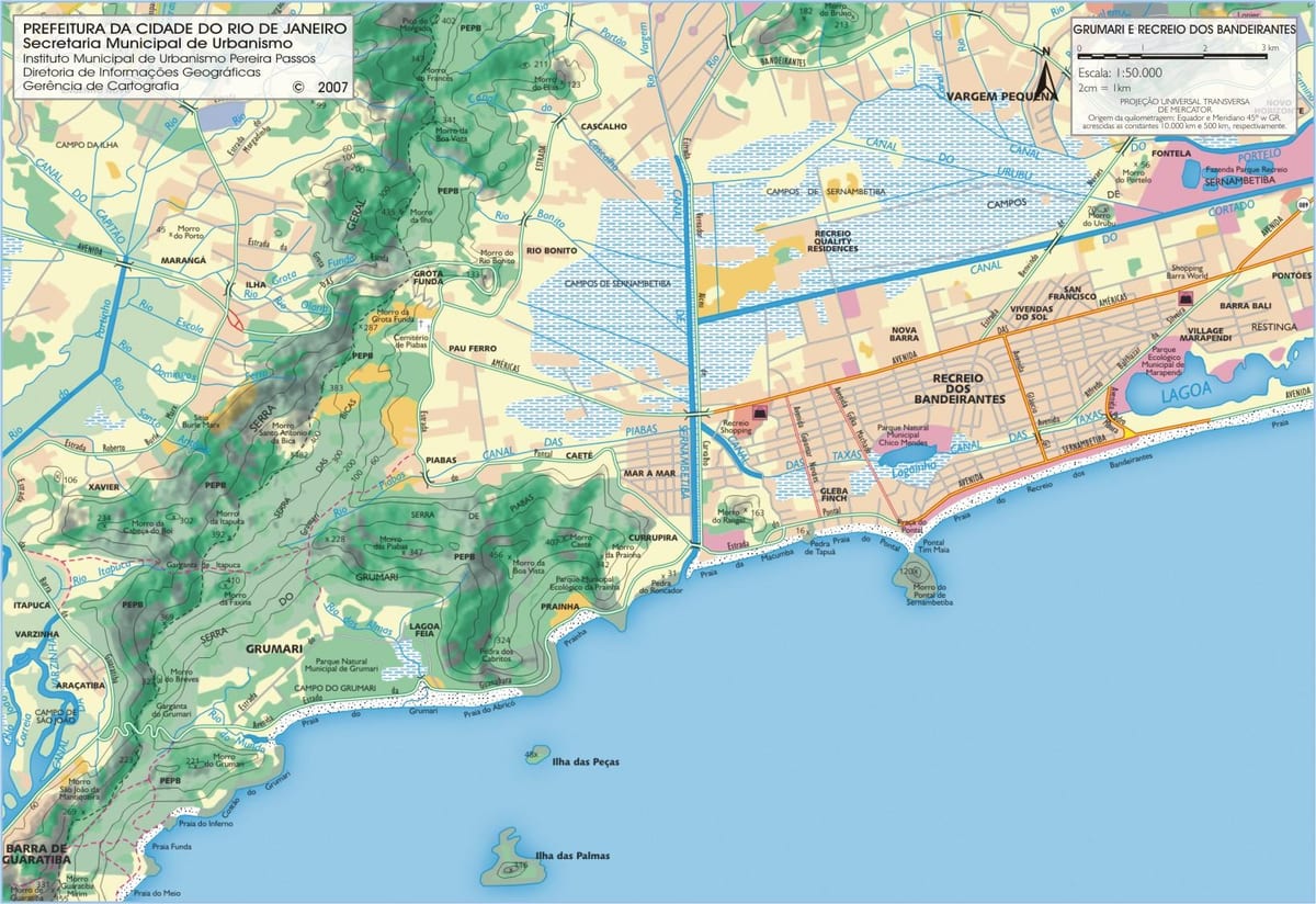 نقشه Reserva, ساحل