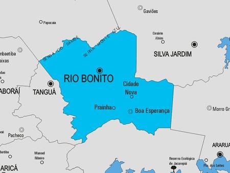 نقشه از Rio das Flores شهرداری