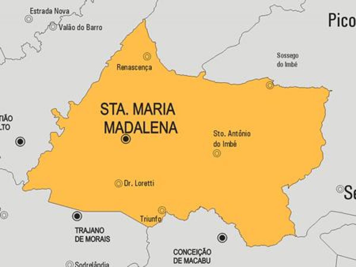 نقشه از Santa Maria Madalena شهرداری