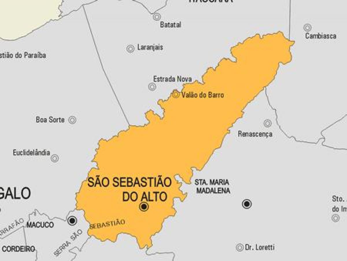 نقشه São Sebastião do Alto شهرداری