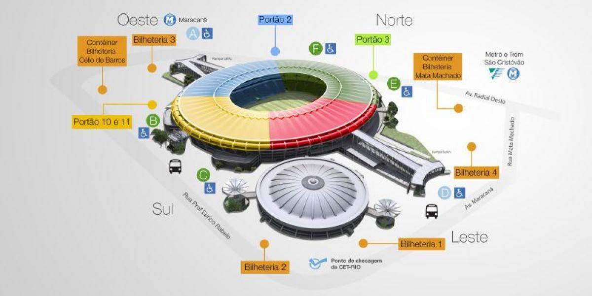 نقشه ورزشگاه Maracana