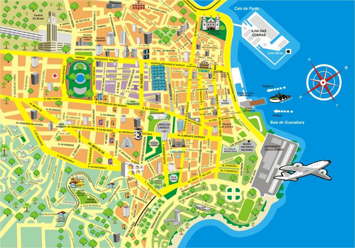 نقشه جاذبه های ریو دو ژانیرو