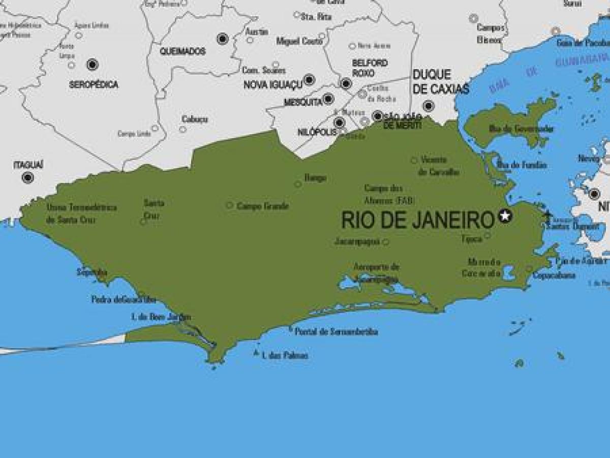 نقشه از ریو بونیتو شهرداری