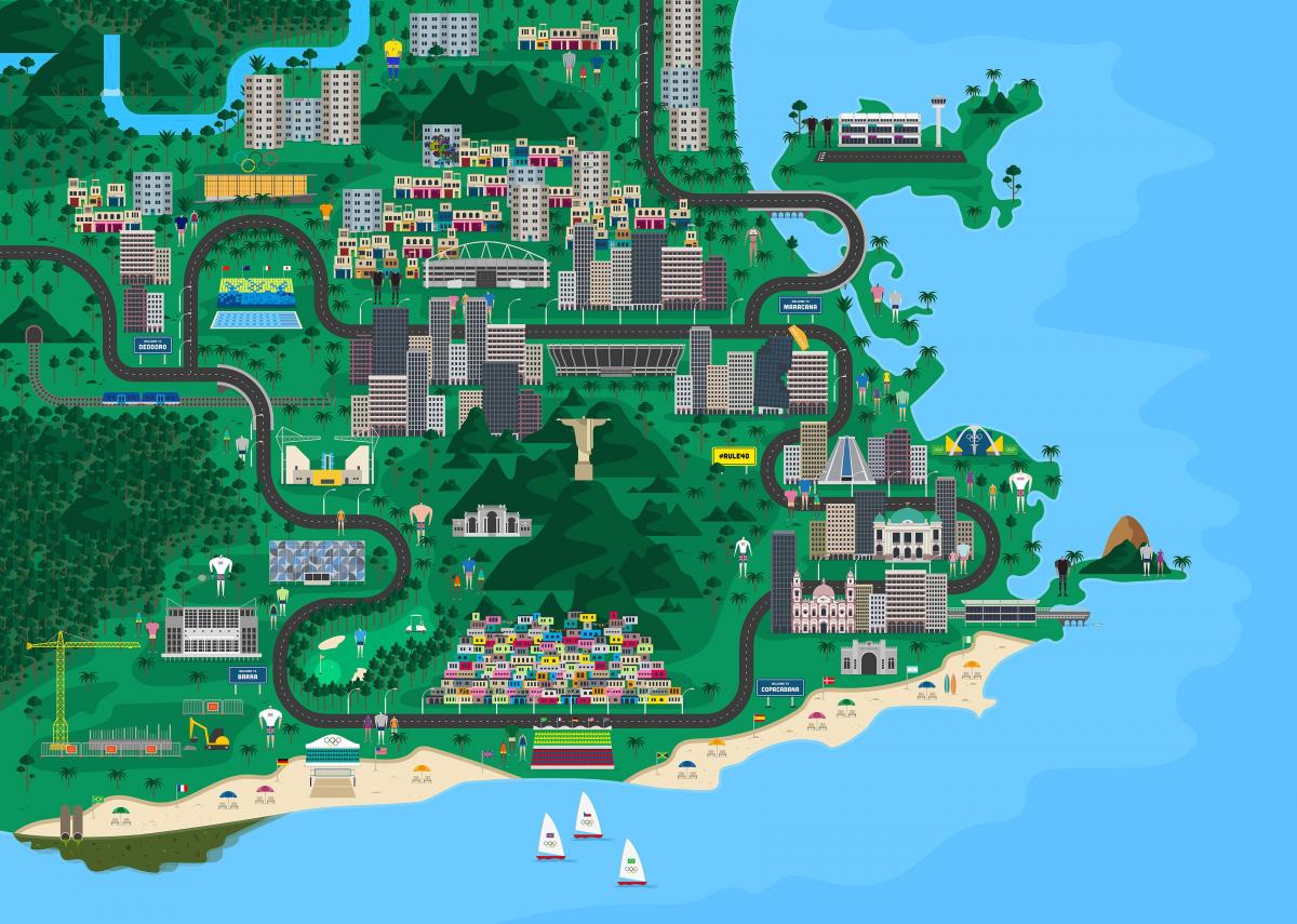 نقشه از Rio de Janeiro, طراحی