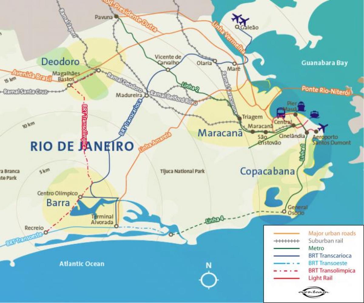 نقشه از Rio de Janeiro فرودگاه