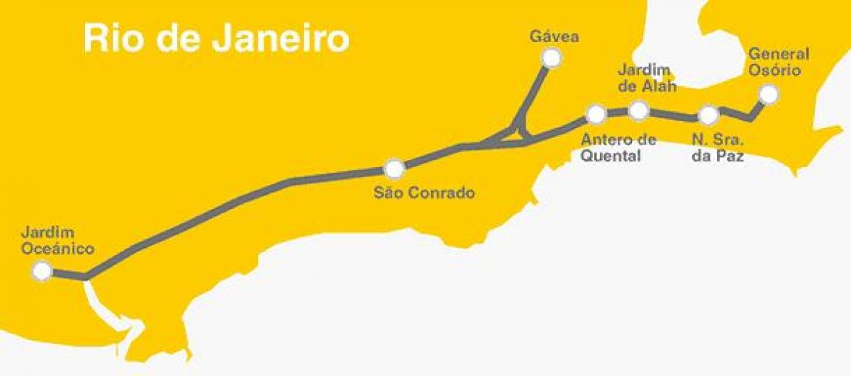 نقشه از Rio de Janeiro مترو خط 4