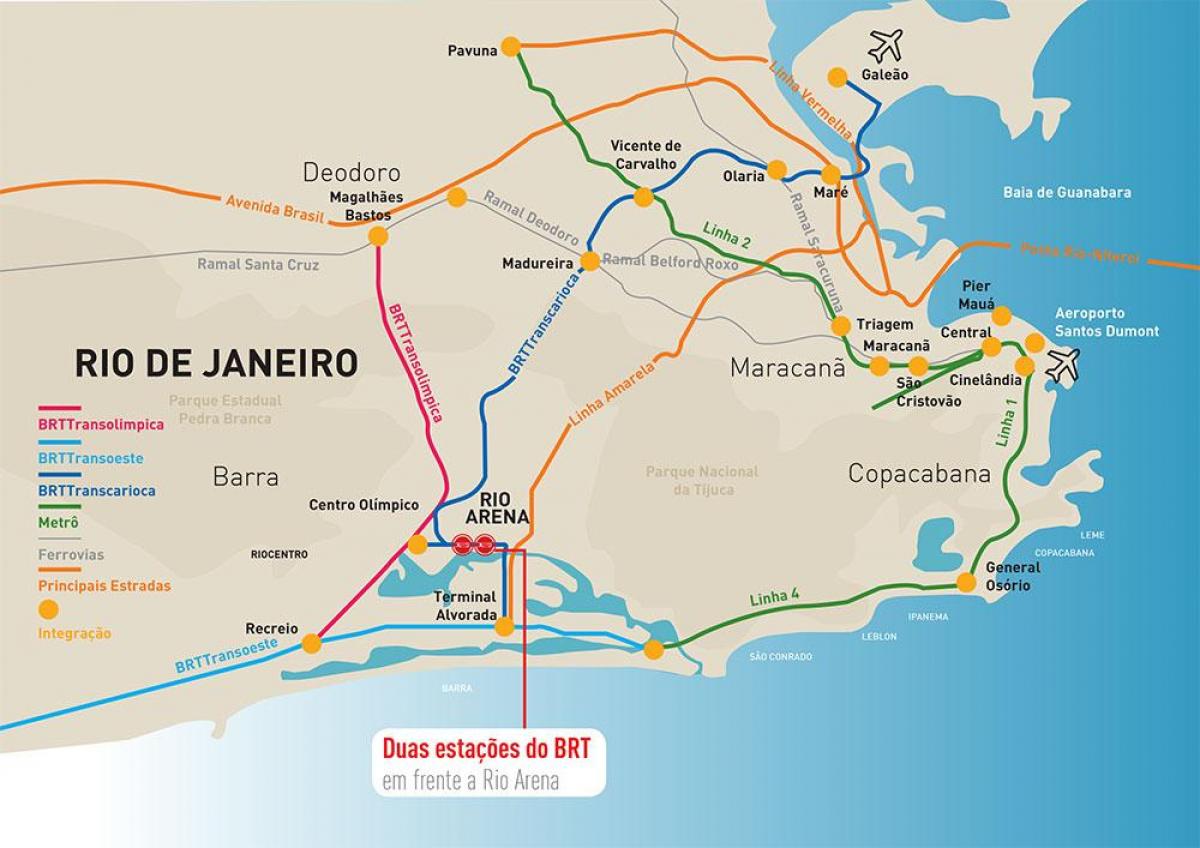 نقشه از Rio آرنا محل