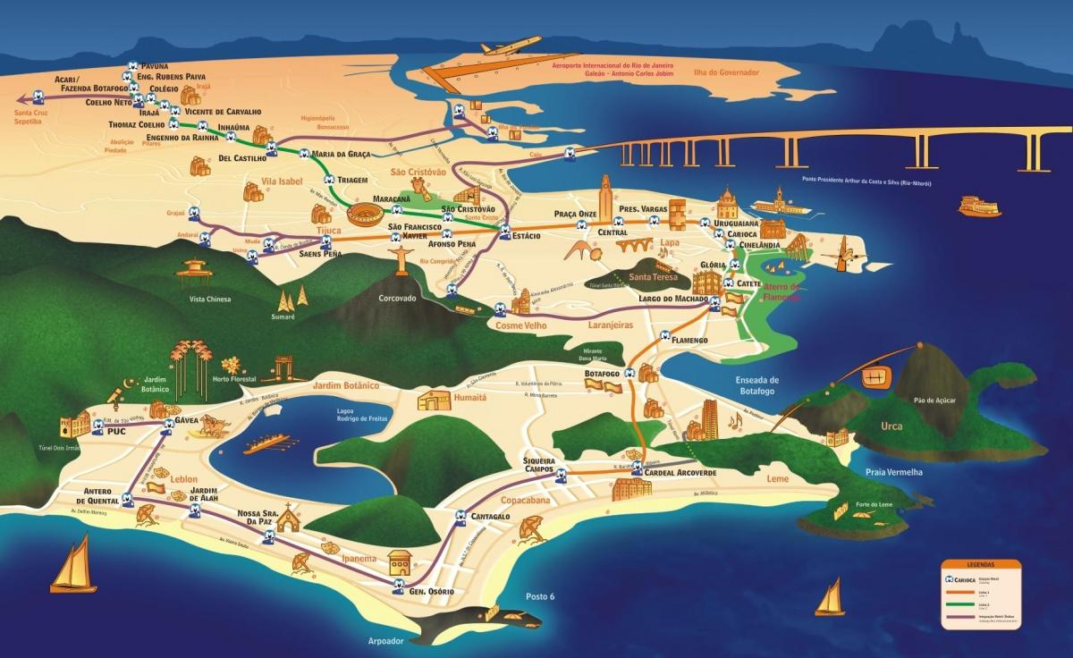 نقشه از Rio بناهای تاریخی