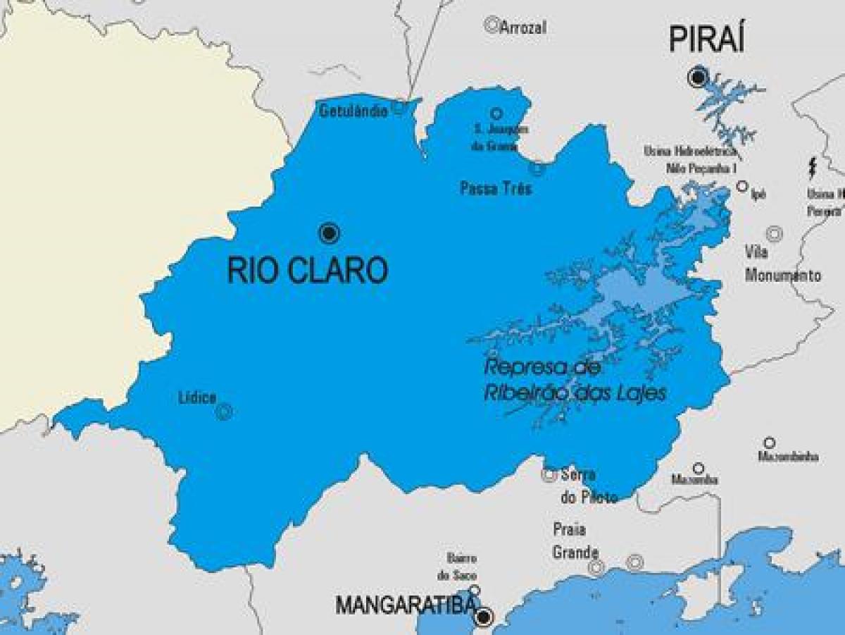 نقشه از Rio Claro شهرداری