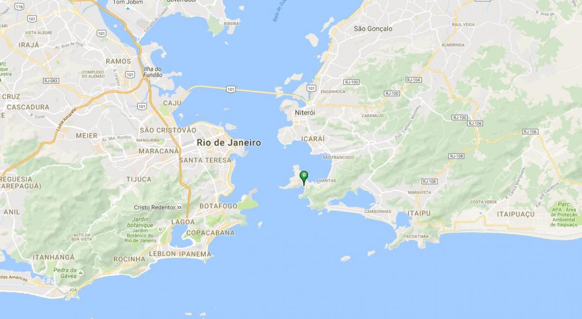نقشه از ساحل Forte ریو برانکو