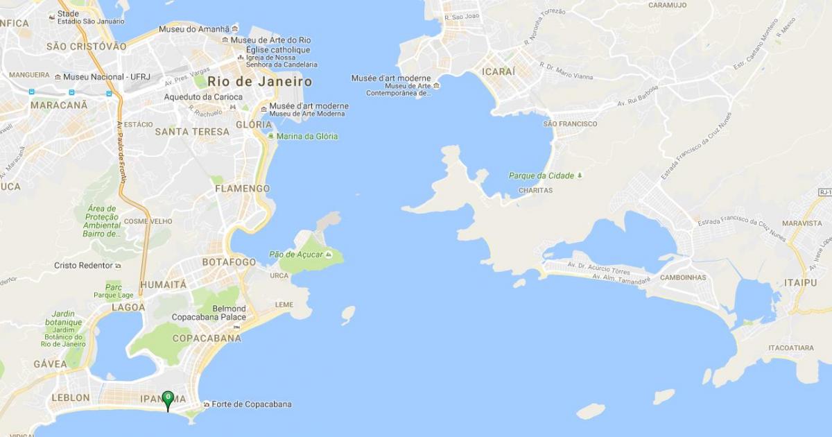 نقشه از ساحل ایپانما