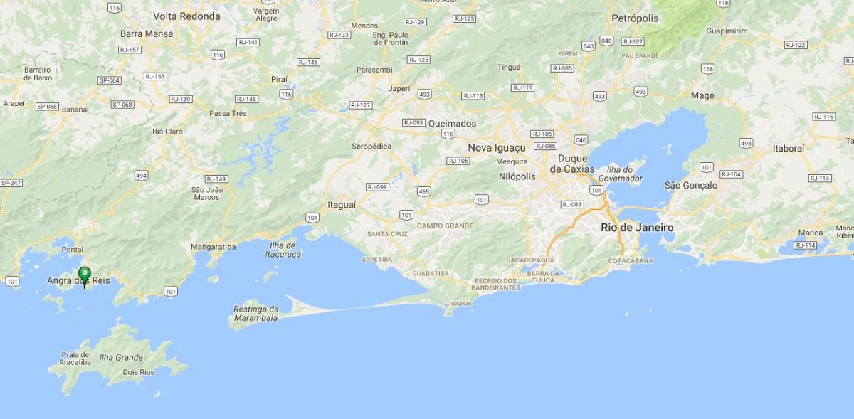 نقشه از ساحل دنترو