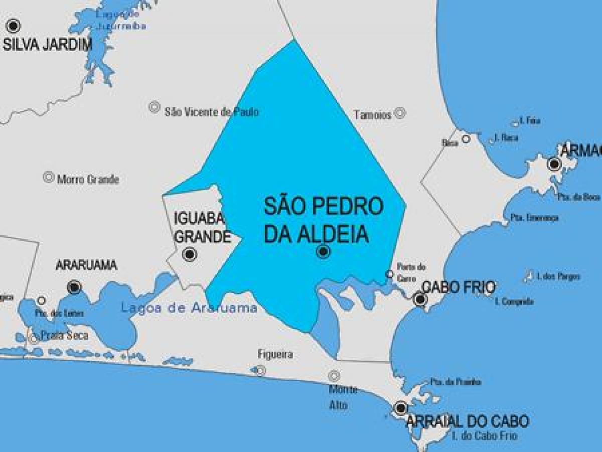 نقشه از سن پدرو دا Aldeia شهرداری