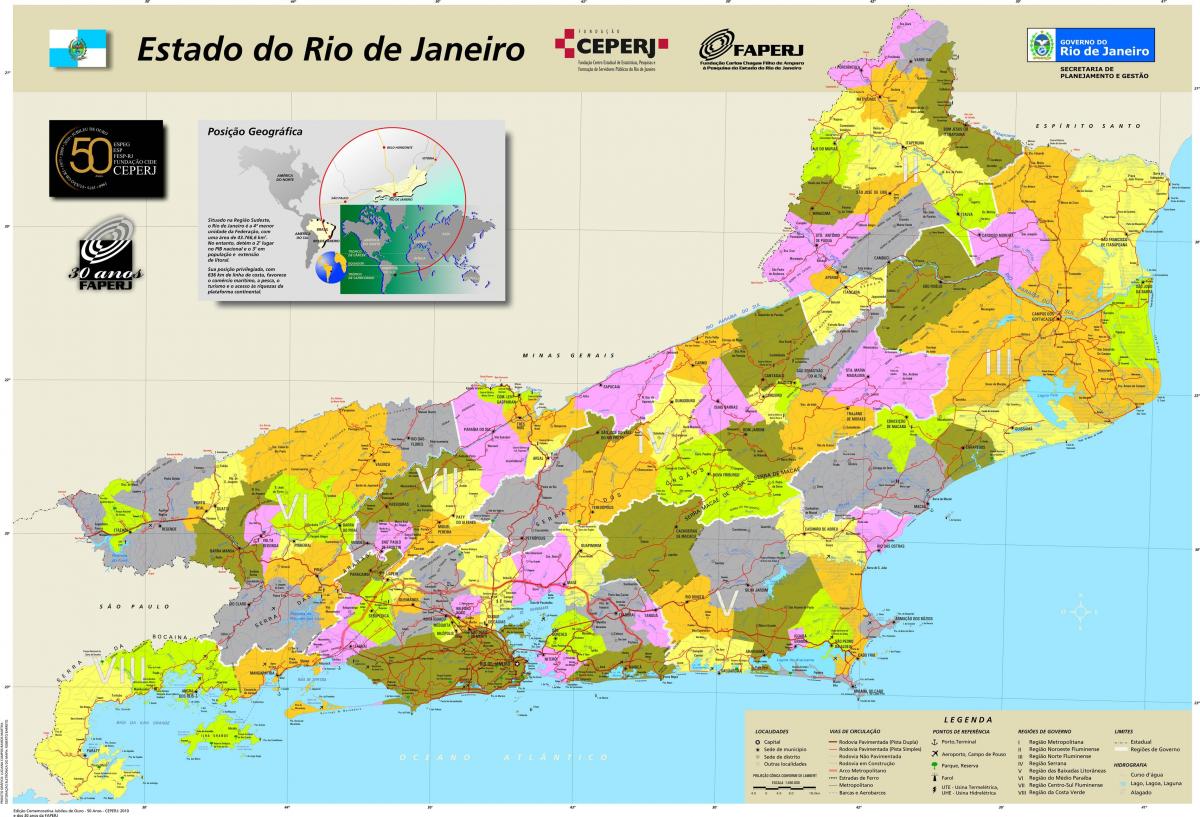 نقشه از شهرداری ها در ریو دو ژانیرو