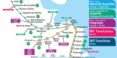نقشه از Rio de Janeiro مترو