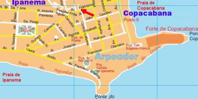 نقشه Arpoador ساحل