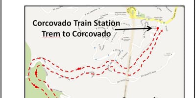 نقشه Corcovado قطار