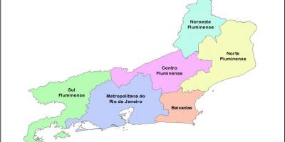 نقشه mesoregions ریو دو ژانیرو