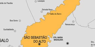 نقشه São Sebastião do Alto شهرداری