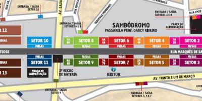 نقشه Sambódromo
