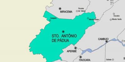 نقشه Santo Antônio de Pádua شهرداری
