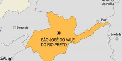 نقشه São José do Vale do Rio Preto, شهرداری