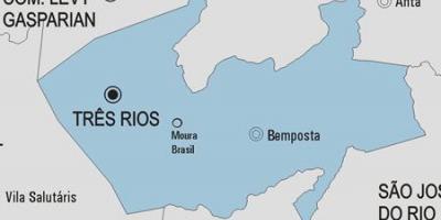 نقشه Três Rios شهرداری