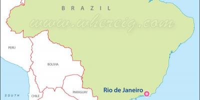 نقشه از ریو دو ژانیرو در برزیل